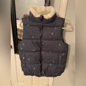Slate Gray Vest with Tiny Flowers sz sm- med